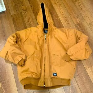 Walls: Blizzard Pruf Men's Hooded Work Jacket: Size XXL Tan Canvas Lined: